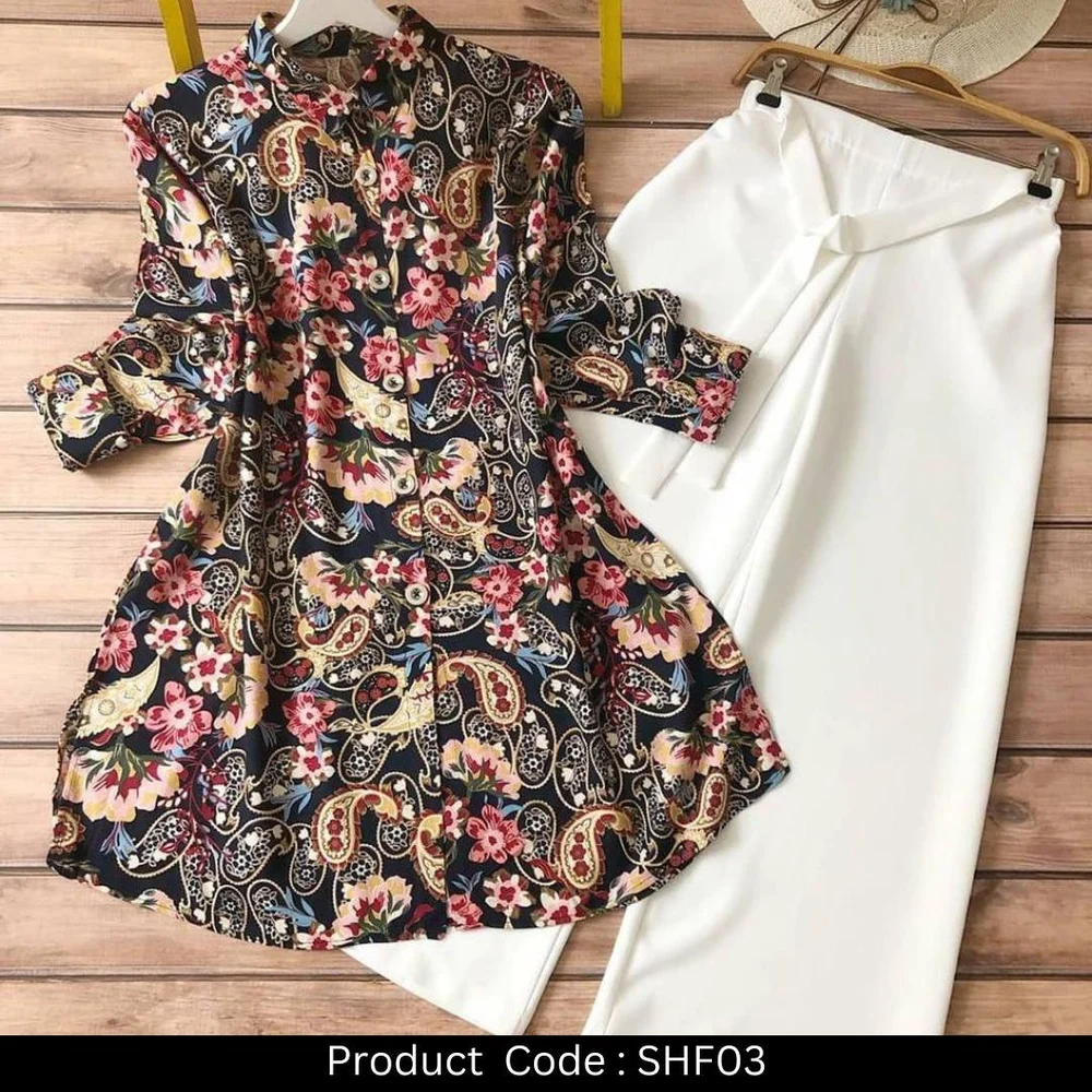 Designer Crop Top With Palazzo